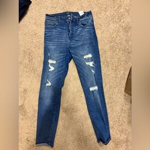 Abercrombie & Fitch Ripped Indigo Skinny Jeans